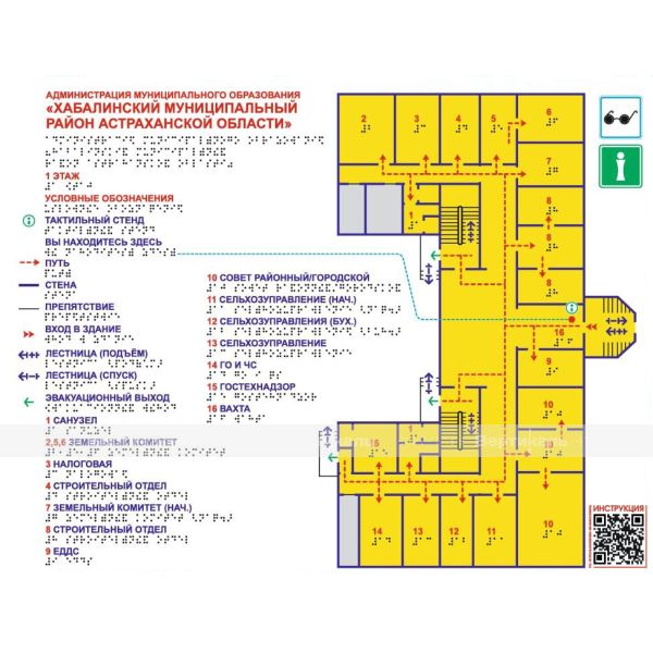 Мнемосхема тактильная (эконом.) на композите 4 мм с индивидуальными размерами – фото № 2