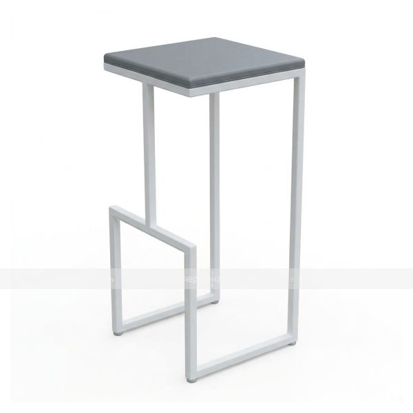 Стул Лофт барный, со стальным основанием, белого цвета – фото № 1