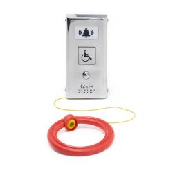 Антивандальная кнопка вызова с вибрацией и шнурком AISI